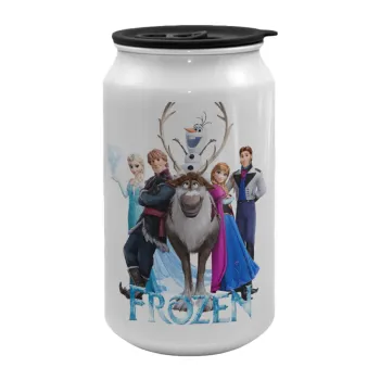 Frozen, Κούπα ταξιδιού μεταλλική με καπάκι (tin-can) 500ml