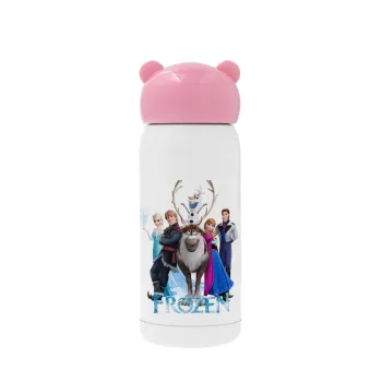 Frozen, Pink stainless steel thermal flask, 320ml
