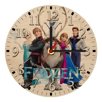 Frozen, Ρολόι τοίχου ξύλινο plywood (20cm)