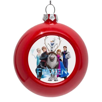 Frozen, Red Christmas tree ornament bauble 8cm