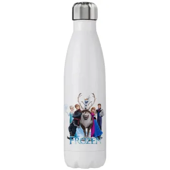 Frozen, Μεταλλικό παγούρι θερμός (Stainless steel), διπλού τοιχώματος, 750ml