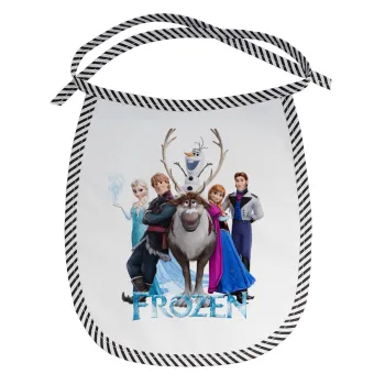 Frozen, Σαλιάρα μωρού αλέκιαστη με κορδόνι Μαύρη