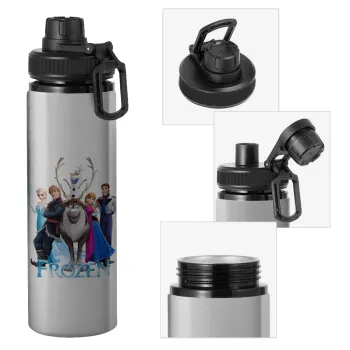 Frozen, Metallic water bottle with safety cap, 850ml aluminum