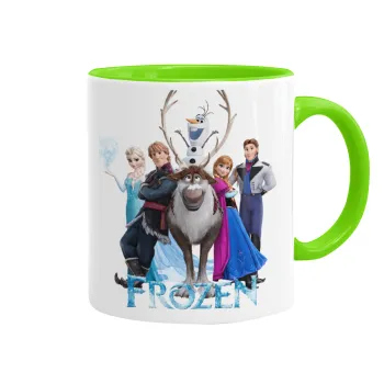 Frozen, Mug colored light green, ceramic, 330ml