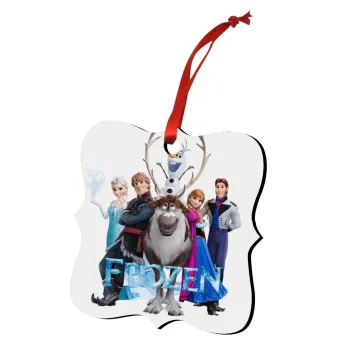 Frozen, Christmas ornament polygon wooden 7.5cm
