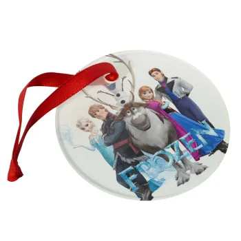 Frozen, Στολίδι Χριστουγεννιάτικο στολίδι γυάλινο 9cm