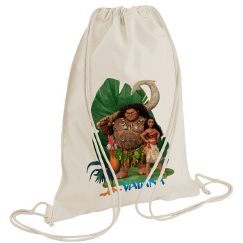 Vaiana, Backpack bag GYMBAG natural (28x40cm)