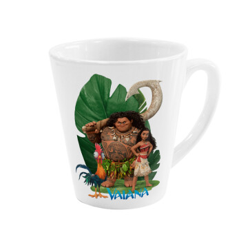 Vaiana, Κούπα κωνική Latte Λευκή, κεραμική, 300ml