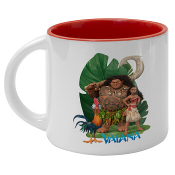 Vaiana, Κούπα κεραμική 400ml Λευκή/Κόκκινη