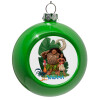 Green Christmas tree ornament bauble 8cm