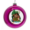 Purple Christmas tree ornament bauble 8cm