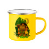 Yellow Enamel Metallic Cup 360ml