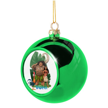 Vaiana, Χριστουγεννιάτικη μπάλα δένδρου Πράσινη 8cm