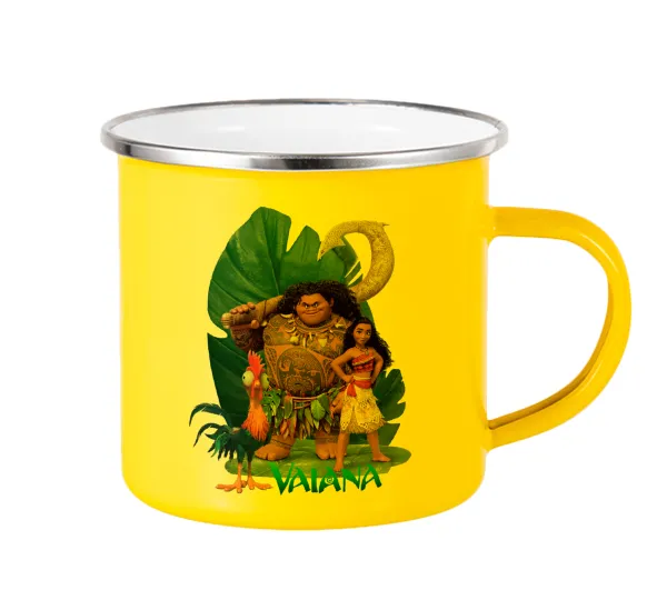 Vaiana — Yellow Enamel Metallic Cup 360ml