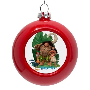 Vaiana, Red Christmas tree ornament bauble 8cm