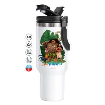 Vaiana, Mega Tumbler με καπάκι, διπλού τοιχώματος (θερμό) 1,2L