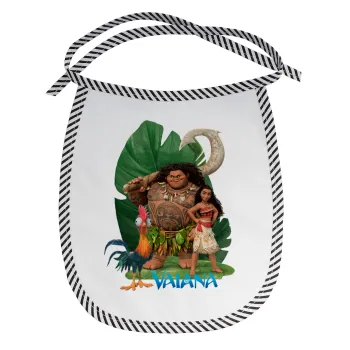 Vaiana, Σαλιάρα μωρού αλέκιαστη με κορδόνι Μαύρη