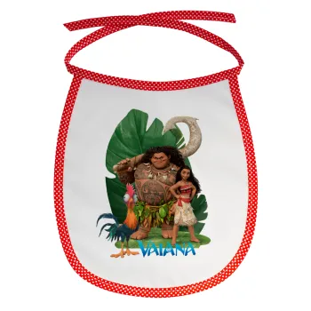 Vaiana, Σαλιάρα μωρού αλέκιαστη με κορδόνι Κόκκινη