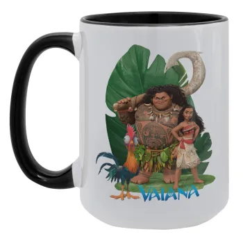 Vaiana, Κούπα Mega 15oz, κεραμική Μαύρη, 450ml