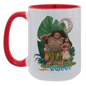 Vaiana, Κούπα Mega 15oz, κεραμική Κόκκινη, 450ml