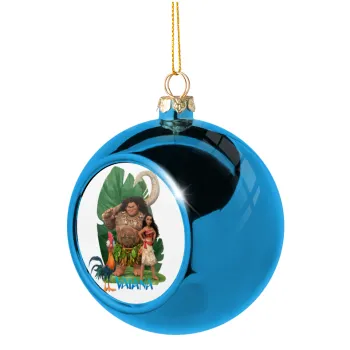 Vaiana, Blue Christmas tree ball ornament 8cm