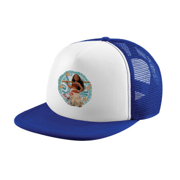 Moana, Καπέλο Ενηλίκων Soft Trucker με Δίχτυ Blue/White (POLYESTER, ΕΝΗΛΙΚΩΝ, UNISEX, ONE SIZE)
