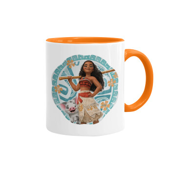 Moana, Mug colored orange, ceramic, 330ml