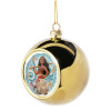 Golden Christmas tree ball ornament 8cm