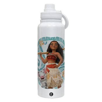 Moana, 1L Stainless Steel Thermal Bottle with Phone Holder & Double Wall Insulation