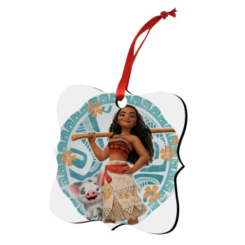 Moana, Christmas ornament polygon wooden 7.5cm