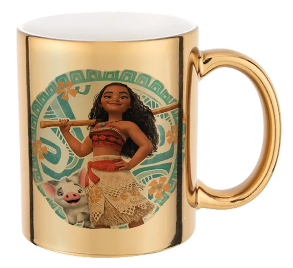 Moana — Mug ceramic, gold mirror, 330ml