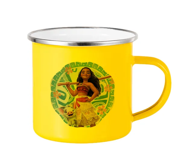 Moana — Yellow Enamel Metallic Cup 360ml