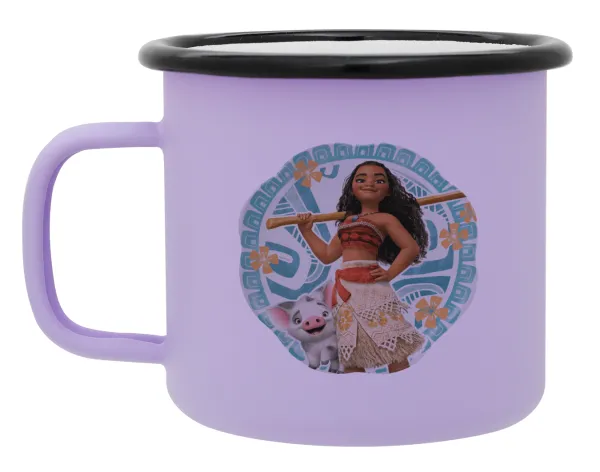 Moana — Metal enamel mug, matte light pastel purple, 360ml