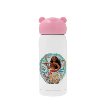 Moana, Pink stainless steel thermal flask, 320ml