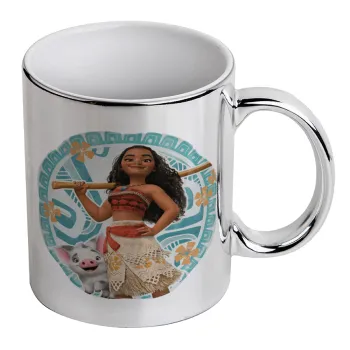 Moana, Mug ceramic, silver mirror, 330ml