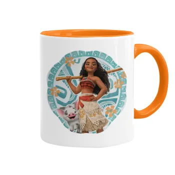 Moana, Mug colored orange, ceramic, 330ml