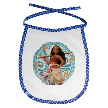 Moana, Σαλιάρα μωρού αλέκιαστη με κορδόνι Μπλε