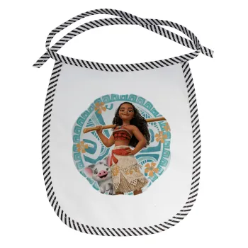 Moana, Σαλιάρα μωρού αλέκιαστη με κορδόνι Μαύρη