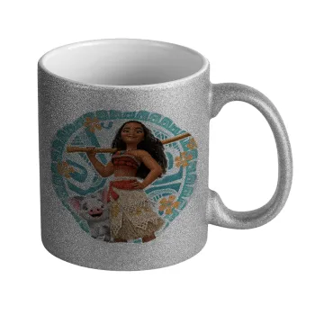 Moana, Κούπα Ασημένια Glitter που γυαλίζει, κεραμική, 330ml