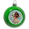 Green Christmas tree ornament bauble 8cm