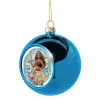 Blue Christmas tree ball ornament 8cm