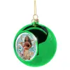 Green Christmas tree ornament ball 8cm