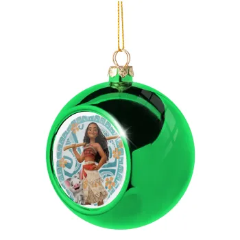 Moana, Green Christmas tree ornament ball 8cm