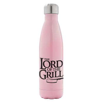 The Lord of the Grill, Μεταλλικό παγούρι θερμός Ροζ Ιριδίζον (Stainless steel), διπλού τοιχώματος, 500ml