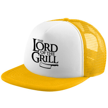 The Lord of the Grill, Καπέλο Ενηλίκων Soft Trucker με Δίχτυ Κίτρινο/White (POLYESTER, ΕΝΗΛΙΚΩΝ, UNISEX, ONE SIZE)