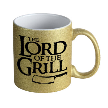 The Lord of the Grill, Κούπα Χρυσή Glitter που γυαλίζει, κεραμική, 330ml