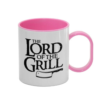The Lord of the Grill, Κούπα (πλαστική) (BPA-FREE) Polymer Ροζ για παιδιά, 330ml