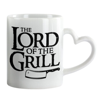 The Lord of the Grill, Mug heart handle, ceramic, 330ml