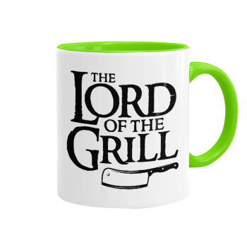 The Lord of the Grill, Mug colored light green, ceramic, 330ml