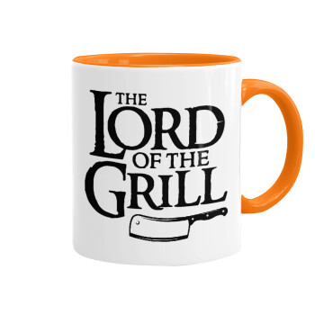 The Lord of the Grill, Mug colored orange, ceramic, 330ml